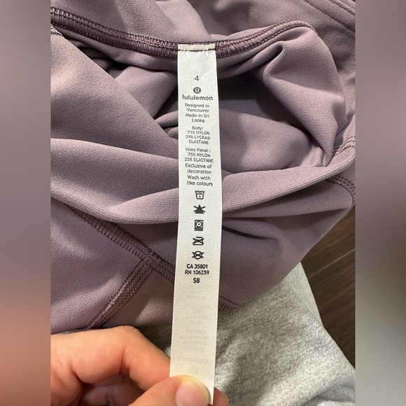 NWT Lululemon Zoned in Tight 27” Frosted Mulberry - Picture 6 of 6